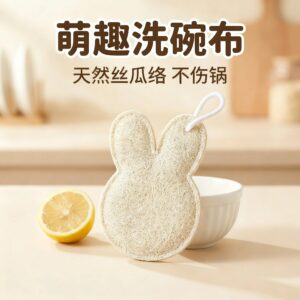 Loofah bunny dishcloth