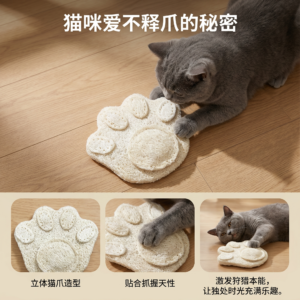 Natural loofah cat paw  toy